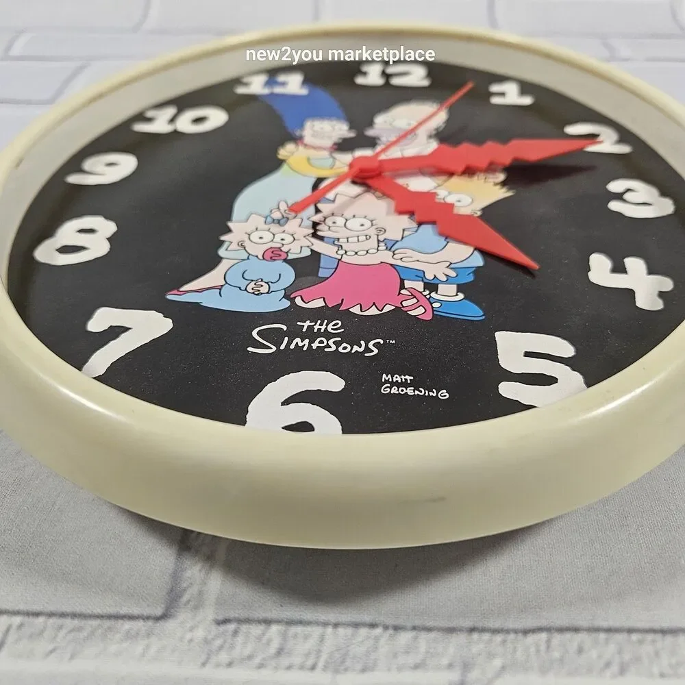 the simpsons vintage RARE original promo clock 1990 Works! collectibles WORKING!